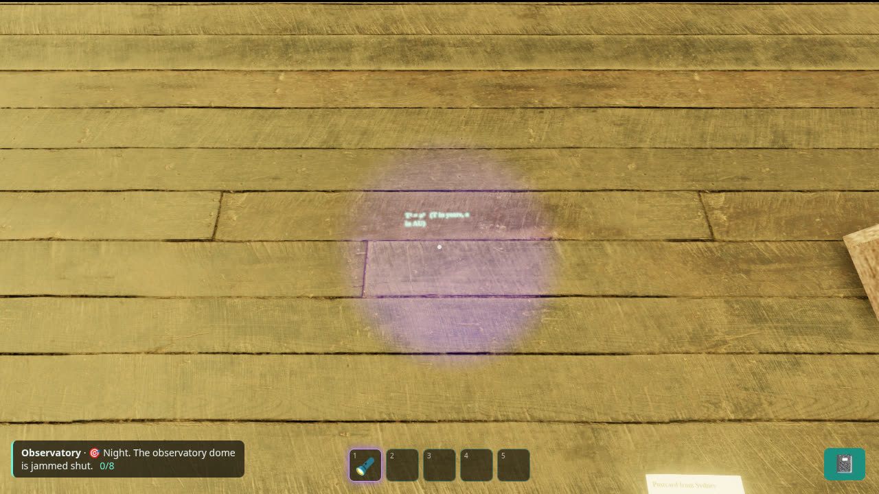 UV flashlight revealing a hidden clue